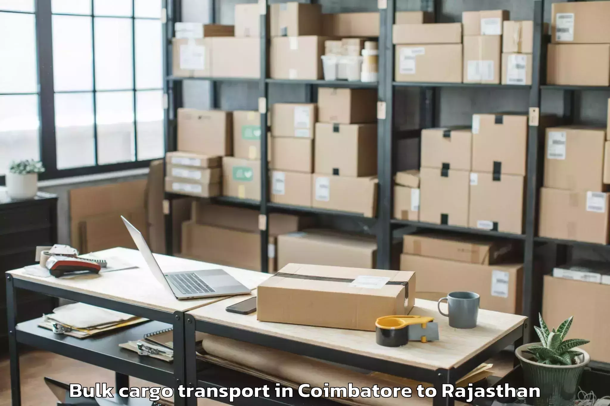 Reliable Coimbatore to Jalore Bulk Cargo Transport